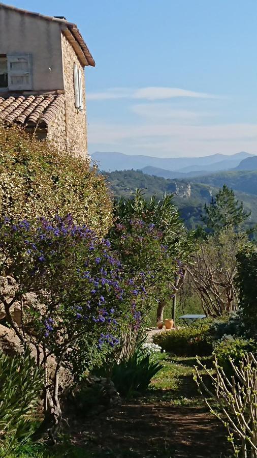 Gite En Cevennes Du Sud, Bergerie Restauree Au Rez De Jardin D'Une Bastide Avec Piscine, Vue Exceptionnelle, Authenticite Et Confort Saint-Laurent-le-Minier Exteriör bild